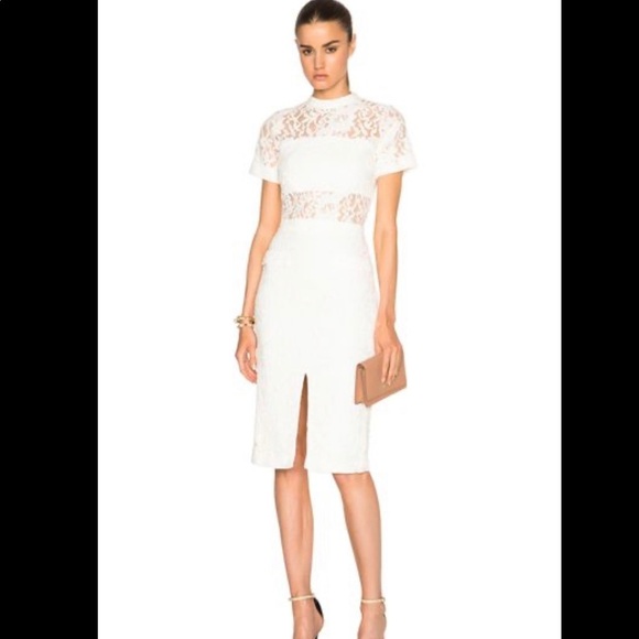 Alexis Dresses & Skirts - Alexis Asia White Lace Sheath Dress Size M